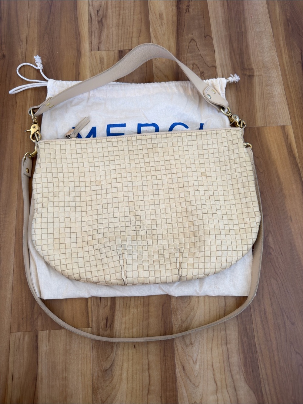 Clare V Moyen  Shoulder Bag in Cream